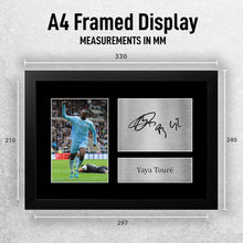 Load image into Gallery viewer, HWC Trading FR A4 Yaya Toure Manchester City Man City Gifts Printed Signed Autograph Picture for Football Fans and Supporters - A4 Framed