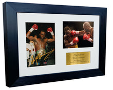Load image into Gallery viewer, 12x8 A4 Nigel Benn "Dark Destroyer" Autographed Signed Photo Photograph Picture Frame Boxing Poster Gift Triple Gold