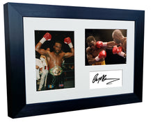 Load image into Gallery viewer, 12x8 A4 Nigel Benn "Dark Destroyer" Autographed Signed Photo Photograph Picture Frame Boxing Poster Gift Triple