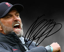 Load image into Gallery viewer, Signed Liverpool Jurgen Klopp - Darwin Nunez - Luis Diaz - Mo Mohamed Salah Autographed Signature Photo Photograph Picture Frame Football Soccer Poster Gift