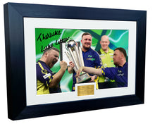 Load image into Gallery viewer, 12x8 A4 Luke Littler "The Nuke" Darts PDC 2025 World Champion Youngest Signed Autograph Photo Photograph Picture Frame Poster Gift