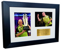 Load image into Gallery viewer, 12x8 A4 Michael Van Gerwen "Mighty Mike" Darts PDC WDF Signed Autograph Photo Photograph Picture Frame Poster Gift Triple G
