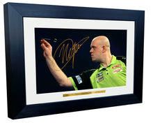 Load image into Gallery viewer, 12x8 A4 Michael Van Gerwen "Mighty Mike" Darts PDC WDF Signed Autograph Photo Photograph Picture Frame Poster Gift Throwing