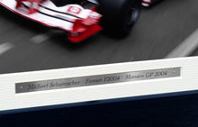 Load image into Gallery viewer, 12x8 A4 Michael Schumacher Monaco 2004 Grand Prix Ferrari F2004 Car Autographed Signed Signature Photo Photograph Picture Frame Racing Formula 1 F1 Poster Gift BW