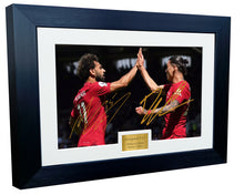 Load image into Gallery viewer, 12x8 Signed Mo Salah Darwin Nunez Celebration Liverpool F.C Photo Photograph Picture Frame Football Soccer Poster Gift Triple