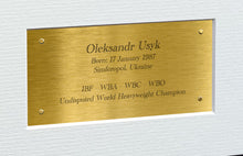 Load image into Gallery viewer, 12x8 A4 Oleksandr Usyk Undisputed World Heavyweight Champion Autographed Signed Signature Photo Photograph Picture Frame Boxing Poster Gift Triple G 2