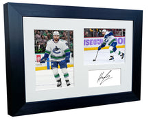 Load image into Gallery viewer, 12x8 A4 Filip Hronek Vancouver Canucks NHL Autographed Signed Photo Photograph Picture Frame Ice Hockey Poster Gift Triple