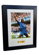Load image into Gallery viewer, 12x8 A4 Didier Drogba Chelsea Autographed Autograph Signed Signature Photograph Photo Picture Frame Football Soccer Poster Gift Triple Gold 8x6