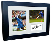 Load image into Gallery viewer, 12x8 A4 Didier Drogba Chelsea Autographed Autograph Signed Signature Photograph Photo Picture Frame Football Soccer Poster Gift Triple