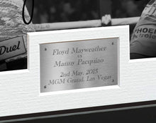 Load image into Gallery viewer, 12x8 A4 Floyd Mayweather vs Manny Pacquiao Autographed Photo Photograph Picture Frame
