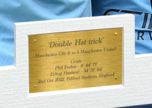 Load image into Gallery viewer, A4 Erling Haaland Phil Foden Hat-tricks Manchester City vs Manchester United Autographed Signed Photo Photograph Picture Frame Football Soccer Poster Gift 12x8