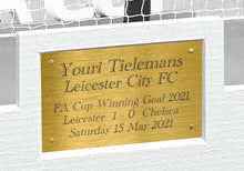 Load image into Gallery viewer, 12x8 A4 '2021 FA CUP FINAL GOAL' Youri Tielemans Leicester City FC Signed Autographed Photo Photograph Picture Frame Poster Gift