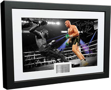 Load image into Gallery viewer, Tyson Fury vs Deontay Wilder 12x8 A4 Autographed Signed Photo Photograph Picture Frame Boxing Gift Poster BW