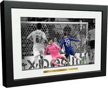 Load image into Gallery viewer, 12x8 A4 '2021 CHAMPIONS LEAGUE WINNERS FINAL GOAL' Kai Havertz Chelsea FC Signed Autographed Photo Photograph Picture Frame Poster Gift