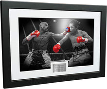 Load image into Gallery viewer, 12x8 A4 Floyd Mayweather vs Manny Pacquiao Autographed Photo Photograph Picture Frame