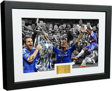 Load image into Gallery viewer, Didier Drogba Frank Lampard John Terry 'Celebration' 12x8 A4 Chelsea FC Champions League Winners 2012 Autographed Signed Photo Photograph Picture Frame Soccer Gift Poster