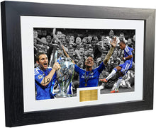 Load image into Gallery viewer, Large A3 Didier Drogba Frank Lampard John Terry 'Celebration' 12x8 A4 Chelsea FC Champions League Winners 2012 Autographed Signed Photo Photograph Picture Frame Soccer Gift Poster