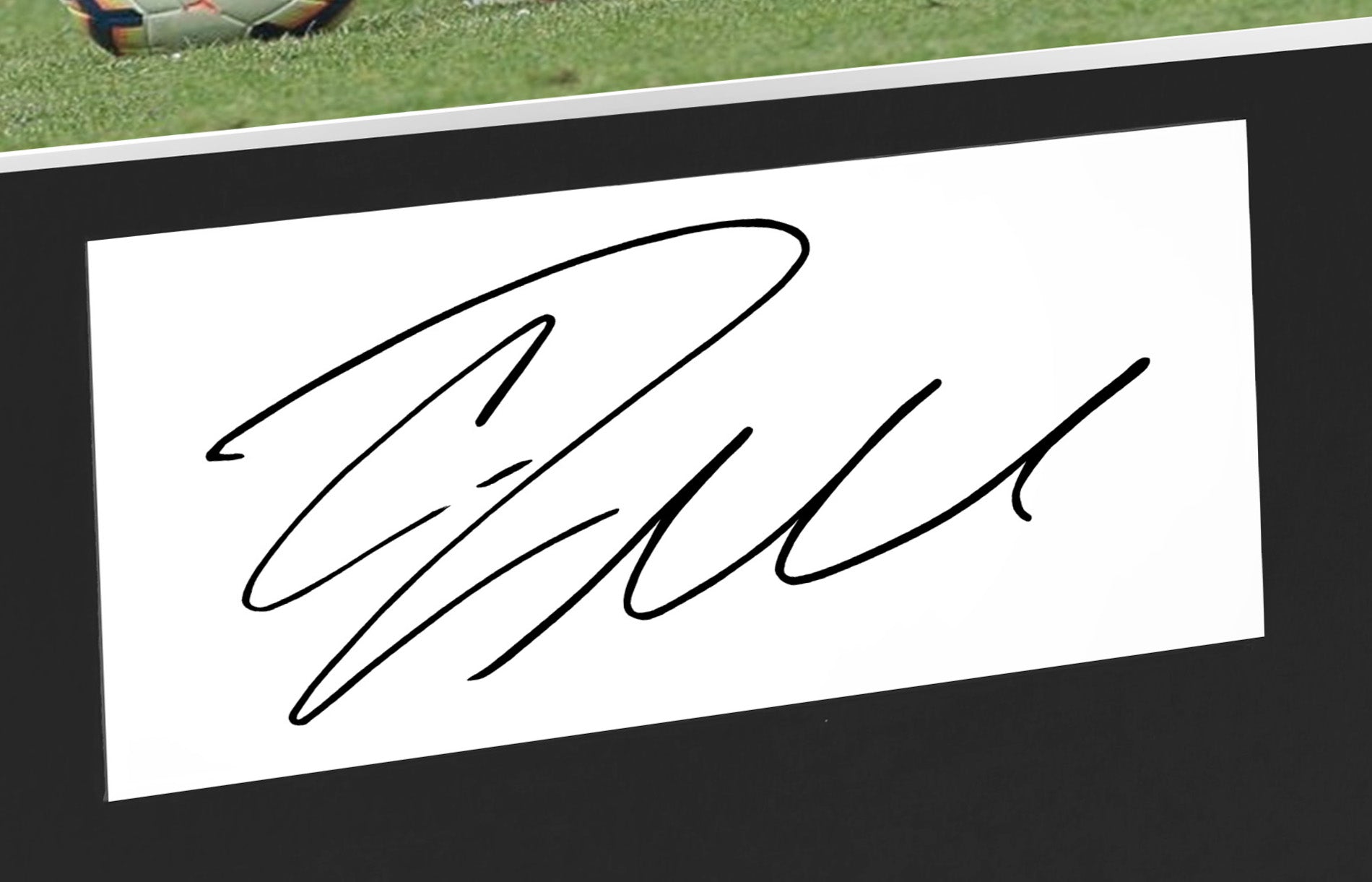 Large Cristiano Ronaldo Juventus Celebration With Precision Cut CR7 Logo Signed Autographed Signature Photograph Photo Picture Frame Football Soccer Poster Gift Black Mount