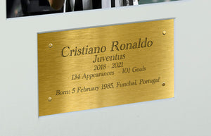 Large Cristiano Ronaldo Juventus Celebration With Precision Cut CR7 Logo Signed Autographed Signature Photograph Photo Picture Frame Football Soccer Poster Gift White Mount