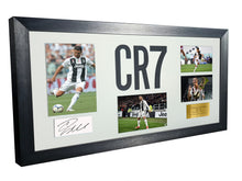 Load image into Gallery viewer, Large Cristiano Ronaldo Juventus Celebration With Precision Cut CR7 Logo Signed Autographed Signature Photograph Photo Picture Frame Football Soccer Poster Gift White Mount