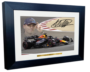A4 12x8 Max Verstappen 2024 Red Bull Racing Signed Photo Photograph Picture Formula 1 F1