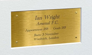 12x8 A4 Signed Ian Wright Arsenal Autographed Autograph Signed Signature Photograph Photo Picture Frame Football Soccer Poster Gift G