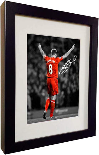 Kitbags & Lockers Signed Steven Gerrard Liverpool Autographed Photo Photograph Picture Frame Gift