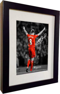 Kitbags & Lockers Signed Steven Gerrard Liverpool Autographed Photo Photograph Picture Frame Gift
