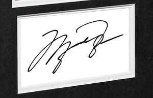 Kitbags & Lockers Michael Jordan GOAT Black or White Mount Chicago Bulls 23 Signed Autographed Photo Photograph Picture Frame Basketball Poster Gift (Black Mount)