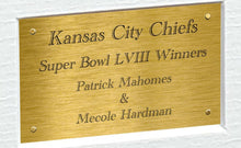 Load image into Gallery viewer, Patrick Mahomes Mecole Hardman Kansas City Super Bowl LVIII 58 Winners Autographed Signed 12x8 A4 Photo Photograph Picture Frame American Football Poster Gift Colour