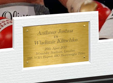 Load image into Gallery viewer, Kitbags &amp; Lockers 12x8 A4 Anthony Joshua vs Wladimir Klitschko Autographed Photo Photograph Picture Frame Colour