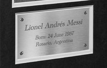 Load image into Gallery viewer, GOAT Black/White Mount Cristiano Ronaldo Lionel Messi Real Madrid Manchester Juventus Barcelona PSG Signed Autographed Photograph Picture Frame Football Soccer (Black Mount)