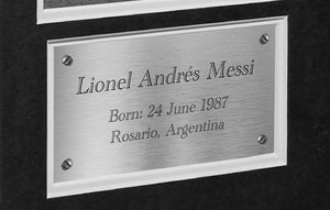 GOAT Black/White Mount Cristiano Ronaldo Lionel Messi Real Madrid Manchester Juventus Barcelona PSG Signed Autographed Photograph Picture Frame Football Soccer (Black Mount)