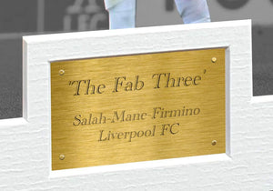 'The Fab Three' - Mohamed Mo Salah Sadio Mane Roberto Firmino 12x8 A4 Signed Liverpool - Autographed Photo Photograph Picture Frame Gift
