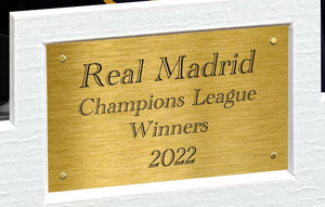 12x8 A4 Real Madrid Champions League Winners 2022 Celebration Benzema Modric Marcelo Kroos Casemiro Ancelotti Autographed Signed Photo Photograph Picture Frame Football Soccer Poster Gift