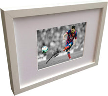 Load image into Gallery viewer, Kitbags &amp; Lockers White Signed Lionel Messi Barcelona Photo Photograph Picture Frame Autograph Football