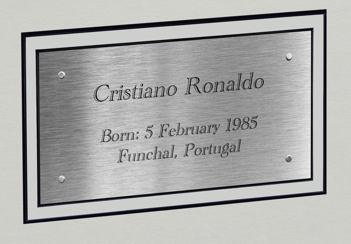 Large A3+ Signed CR7 Cristiano Ronaldo Real Madrid Display Autographed Signature Photo Photograph Picture Frame Football Soccer Poster Gift Manchester United Juventus Al-Nassr Portugal (Cream Mount)