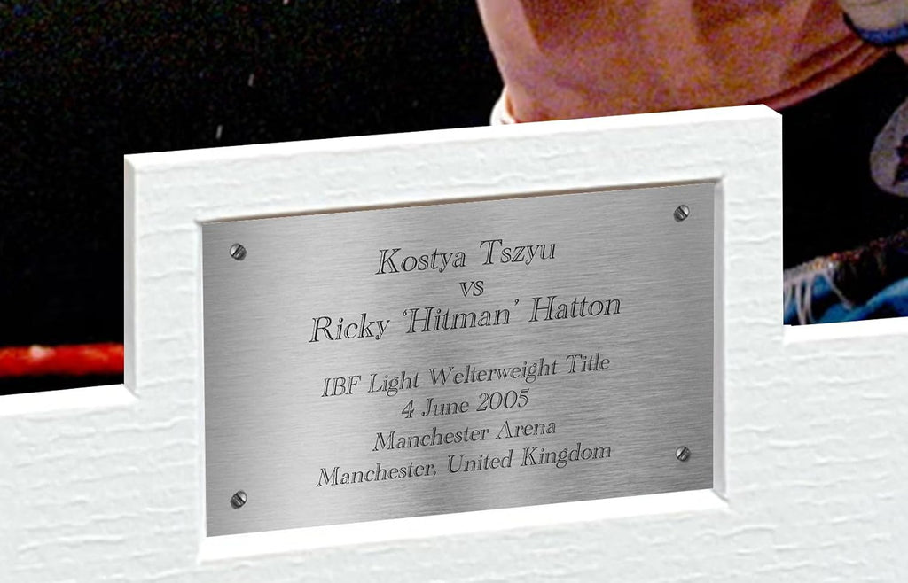 Kitbags & Lockers 12x8 A4 Signed Kostya Tszyu vs Ricky Hitman Hatton IBF World Championship 4 June 2005 Manchester Arena Boxing Autographed Photo Photograph Picture Frame Signature Poster Gift