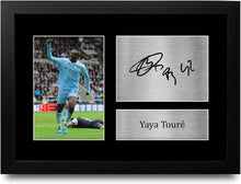 Load image into Gallery viewer, HWC Trading FR A4 Yaya Toure Manchester City Man City Gifts Printed Signed Autograph Picture for Football Fans and Supporters - A4 Framed