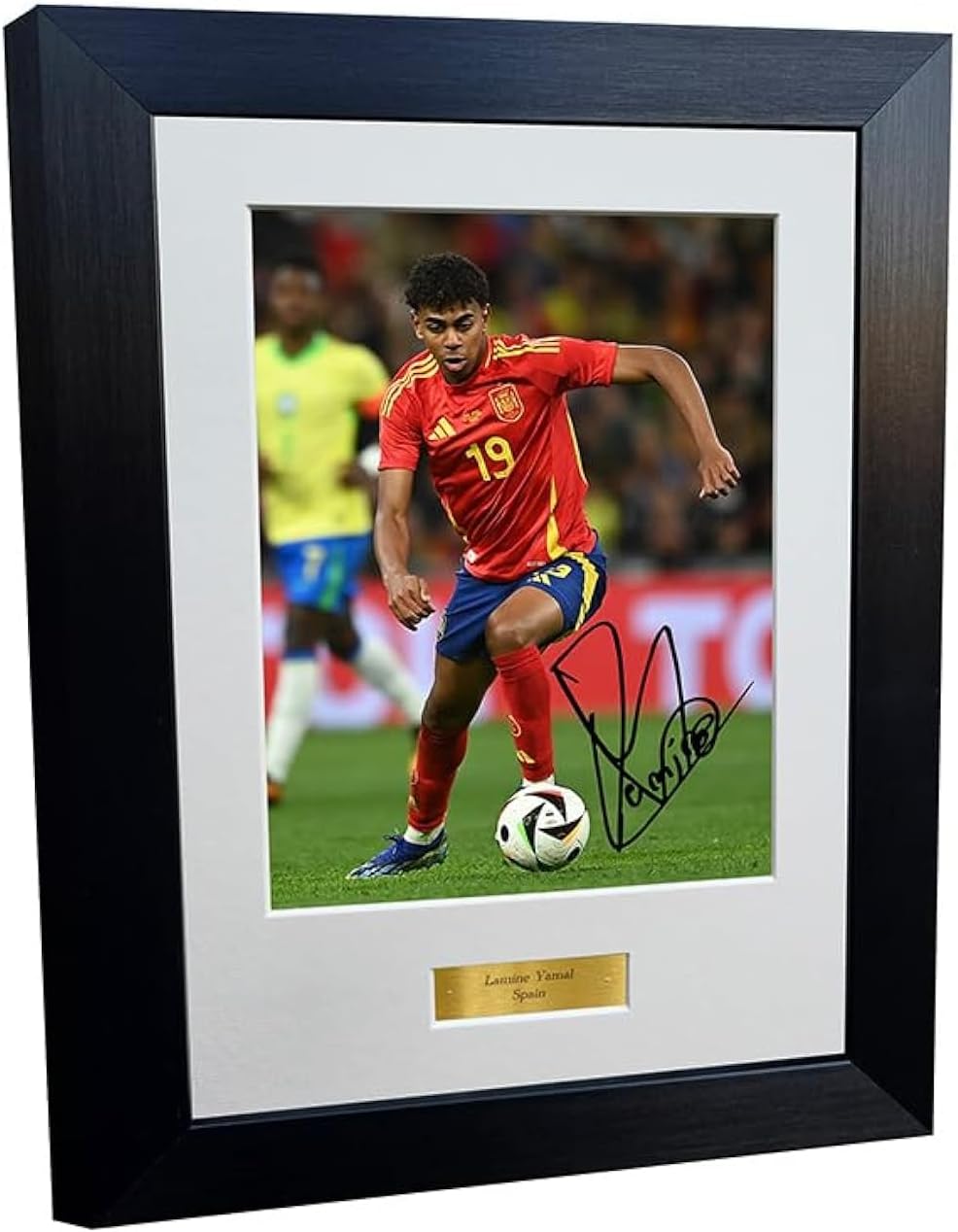 12x8 A4 Signed Lamine Yamal Spain Autographed Autograph Signed Signature Photograph Photo Picture Frame Football Soccer Poster Barcelona Gift 4
