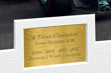 Load image into Gallery viewer, Kitbags &amp; Lockers A4 12x8 Signed Lewis Hamilton - 4 Times World Champion Celebration Edition - Mercedes-AMG Petronas - Autographed Photo Photograph Picture Frame Motor Sport Formula 1 F1 Gift