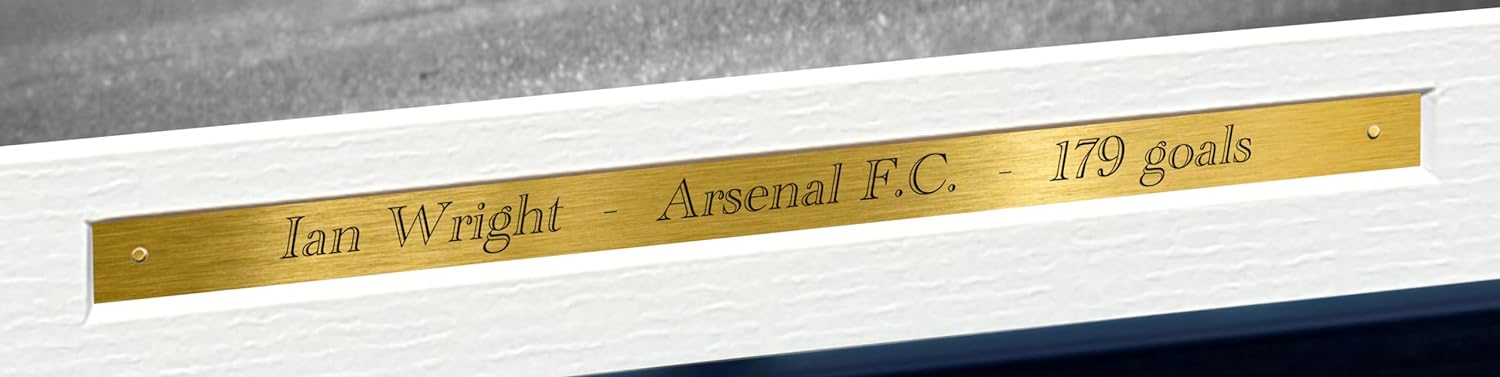 12x8 A4 Signed Ian Wright 179 GOALS Arsenal Autographed Autograph Signed Signature Photograph Photo Picture Frame Football Soccer Poster Gift BW