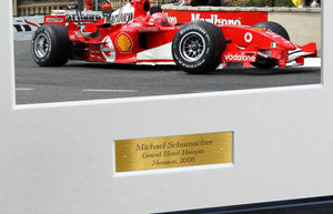 Kitbags & Lockers 8x6 A4 Michael Schumacher Monaco 2005 Grand Prix Ferrari F2005 Car Grand Hotel Hairpin Autographed Signed Signature Photo Photograph Picture Frame Racing Formula 1 F1 Poster Gift