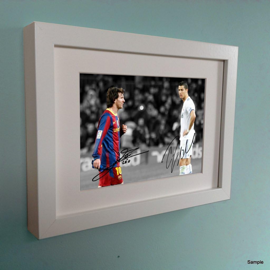 Kitbags & Lockers Signed Lionel Messi Barcelona Cristiano Ronaldo Real Madrid Photo Photograph Picture Frame Autograph 1w