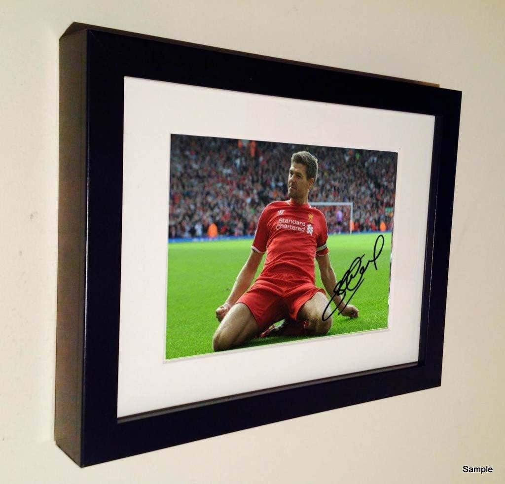 Kitbags & Lockers Kop Celebration Signed Steven Gerrard Liverpool Autographed Photo Photograph Gift Picture Frame