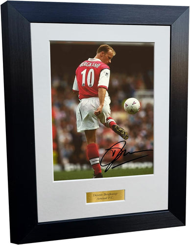 12x8 A4 Signed Dennis Bergkamp Arsenal Autographed Autograph Signed Signature Photograph Photo Picture Frame Football Soccer Poster Gift 8x6