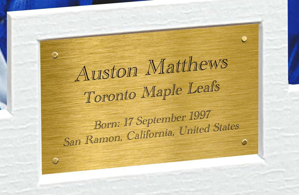 Kitbags & Lockers 12x8 A4 Auston Matthews Toronto Celebration Maple Leafs NHL Autographed Signed Photo Photograph Picture Frame Ice Hockey Poster Gift