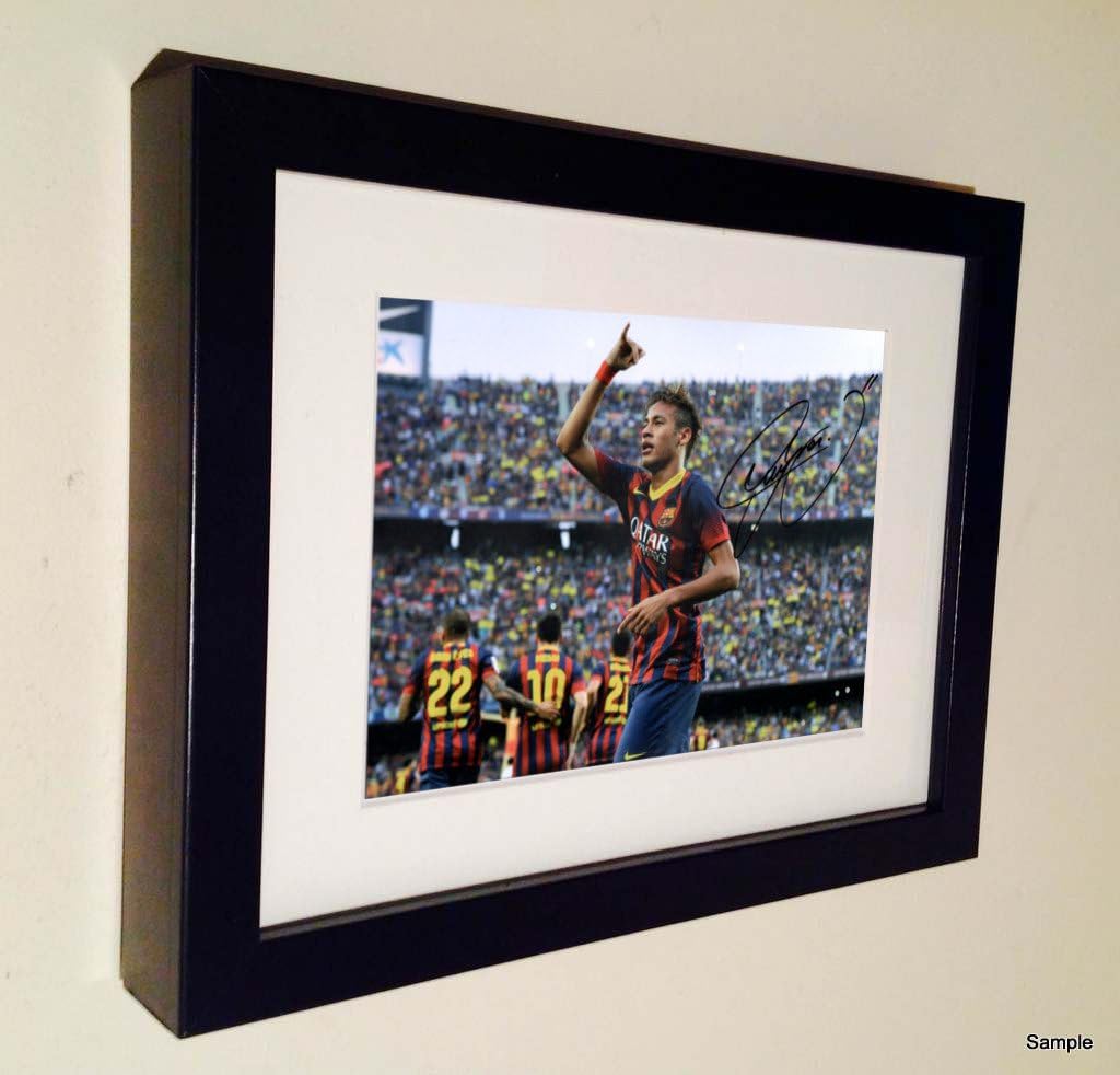 Kitbags & Lockers Signed Neymar Jr. Barcelona Photo Photograph Picture Frame Autograph Football 1