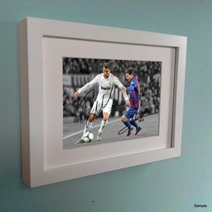 Kitbags & Lockers Signed Lionel Messi Barcelona Cristiano Ronaldo Real Madrid Photo Photograph Picture Frame Autograph 2w