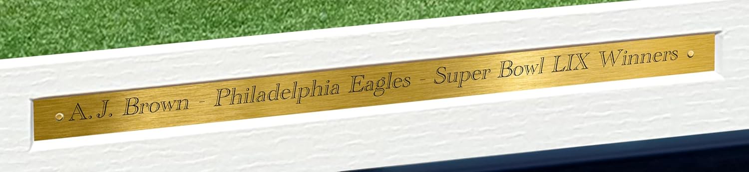 Kitbags & Lockers 12x8 A4 A J Brown Eagles Super Bowl LIX 59 Winners Autographed Signed Photo Photograph Picture Frame American Football Poster Gift Touchdown